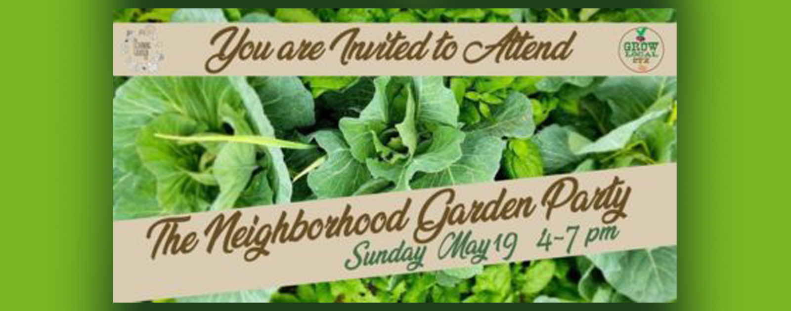 Neighborhood garden party invitation