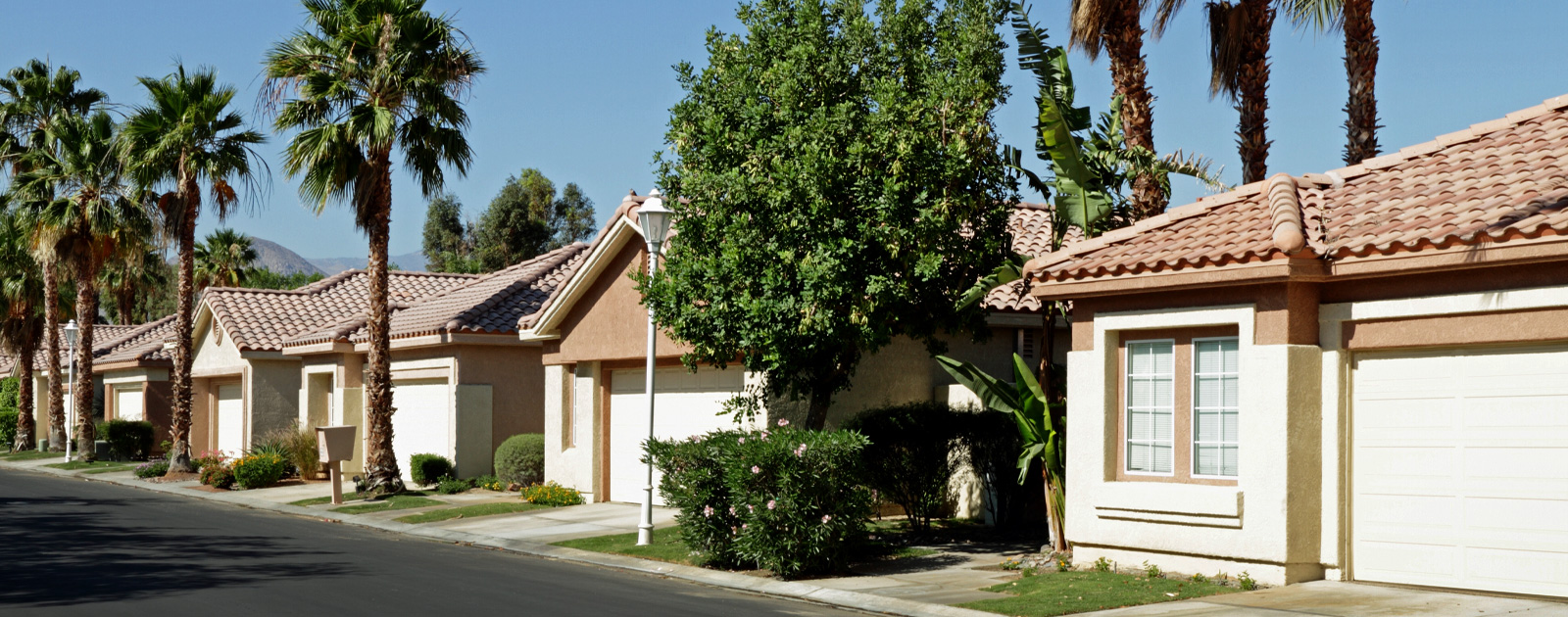 houses line a street in Coachella Valley