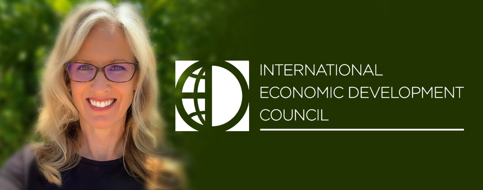 Laura James photo and IEDC logo