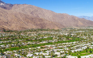 Panoramic view of housing in the Coachella Valley