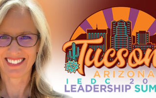 Laura James and IEDC Tucson Logo