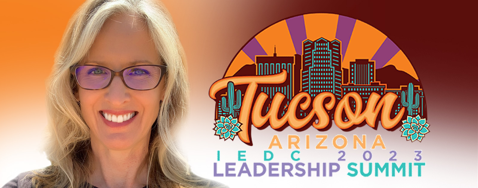 Laura James and IEDC Tucson Logo