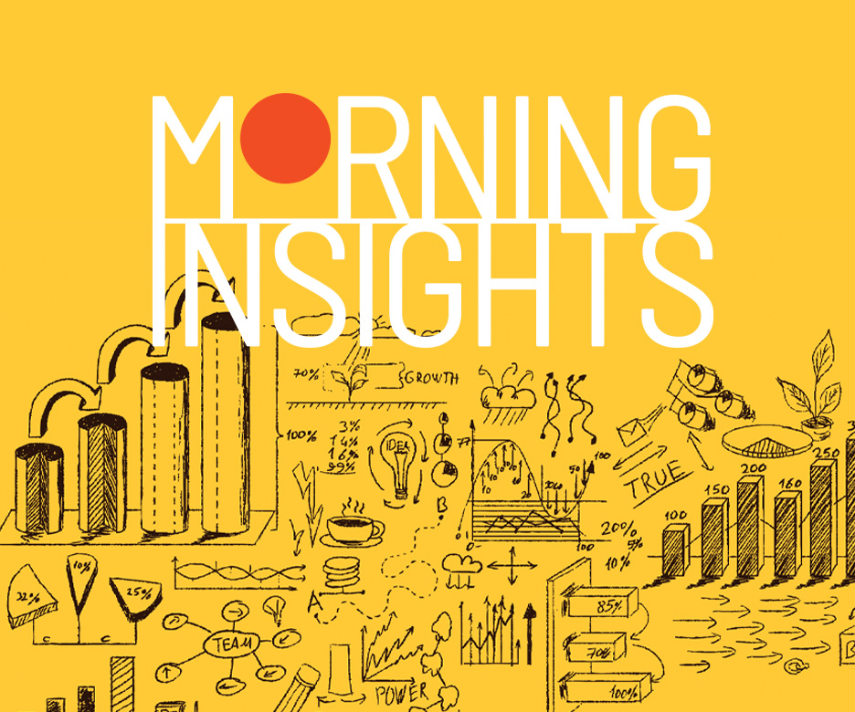 Yellow background with Morning Insights header